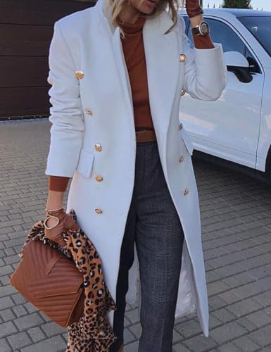 41XwIARae-L.jpg Wool Coats for Women Fall Winter Dress Peacoat Long Trench Coat Double Breasted Blazer Jackets Overcoat