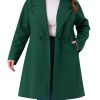 41ZxCWeY46L.jpg Plus Size Winter Coats for Women Lapel Single Breasted Belted with Pocket Pea Coats Trench Coats