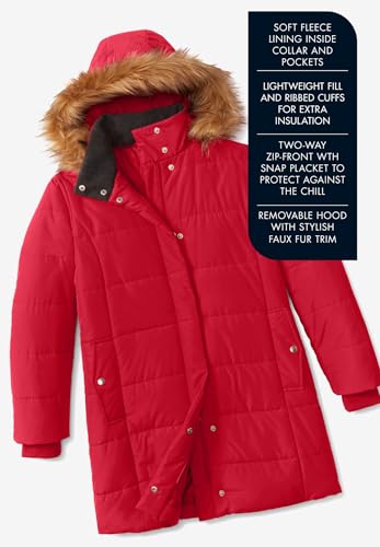 41c6-rZl4L.jpg Women's Plus Size Maxi Length Quilted Puffer Jacket