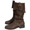 Caribbean Pirate Boots Adventure Footwear Halloween Costume Renaissance Medieval Cosplay