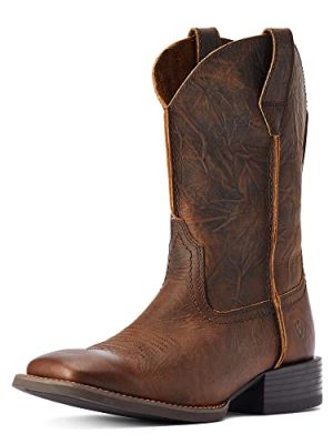 Mens Sport Rambler Square Toe Casual Boots Mid Calf - Brown