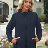 Rain Jacket for Women Waterproof Lightweight Windbreaker Jacket with Hood Packable Raincoat with Pockets S-3XL