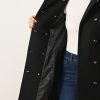 Winter Trench Coat for Women Overcoat Belted Outwear Double Breasted Mid Long Pea Coat
