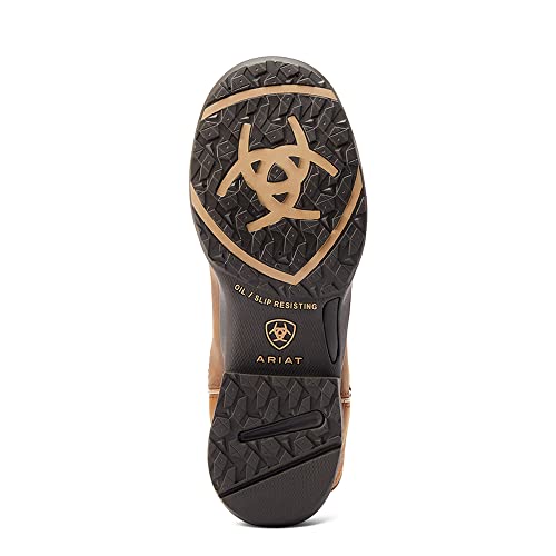 Womens Anthem Shortie H20 Embroidery Round Toe Pull On Casual Boots Mid Calf Low Heel 1-2" - Brown