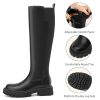 41etkzH9v5L.jpg Women's Knee High Boots Fashion Platform Lug Sole Tall Riding Boots Comfortable Stretch Calf Dress Long Boots