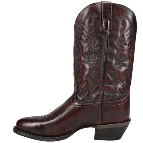 Black Birchwood Mens R Toe Western Boots 68450