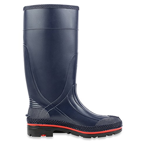 41fMoE0w-kL.jpg MAX 15" PVC Chemical-Resistant Soft Toe Women's Work Boots, Navy, Red & Black (75126)