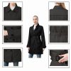 41fN98lJBmL.jpg Women's Trench Coat Long Double Breasted Peacoat for Outerwear Trench Knee Length