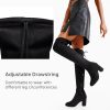 41fUmzn4AL.jpg Women's Over The Knee High Boots Suede Thigh High Boot 3 Inch Chunky Heels Zipper Adjustable Opening Shoes