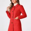 Women's Winter Single Breasted Peter Pan Collar Outwear Trench Coat
