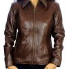 41gwPXBWWRL.jpg Women's Lambskin Leather Short Peacoat Jacket