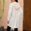 lightweight Rain Coat For Women Hooded Long Windbreaker Jacket Waterproof Packable Raincoat with Pockets S-XXL