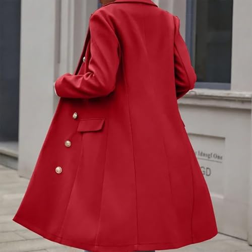 41jKYOAjsSL.jpg Womens Long Wool Coat for Women Fall Winter Trench Coat Trendy Jackets