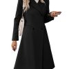 41jm36zSCqL.jpg Womens Long Double Breasted Coats Lapel Collar Pea Coat Winter Slim Fit Jackets Trench Coat Outwear