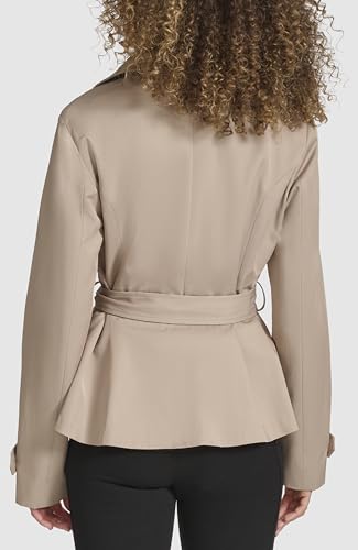 Women's Short Peplum Trench Coat