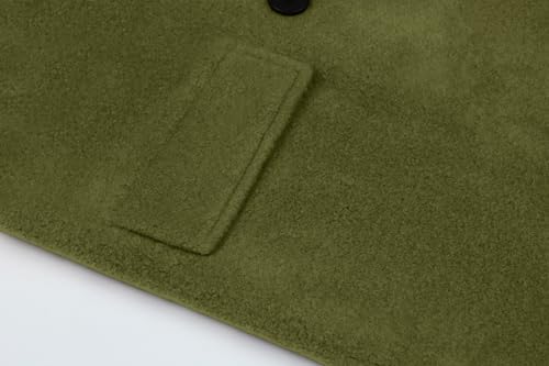 41kcogWtHCL.jpg Women Oversized Long Winter Coats Warm Wool Blend Pea Trench Coat Overcoat