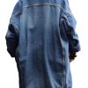 41lKuVO5C8L.jpg Women Long Sherpa Fleece Lined Jeans Jacket Denim Trench Coat Thicken Button Down Patchwork Trucker Coat Overcoat