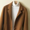 Women 100 Percent Wool Jacket Woolen Coat Winter Cashmere trench coat Slim wool coat