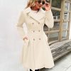 41myEX-yOvL.jpg 2024 Women's Fashion Trench Coat Notch Lapel Double Breasted Thick A Line Pea Coats Jacket with Pockets(S-2XL)