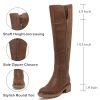 41nAGiOab8L.jpg Women's Knee High Boots Stylish Comfort Round Toe Tall Riding Combat Boot Classic Fashion Fall Winter Boots for Women.