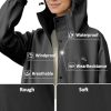 41nIMo1-rhL.jpg Lightweight Long Rain Coat for Women, Waterproof Raincoat with Hood, Packable Rain Jacket Windbreaker, Storage Bag