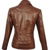 41nlJMNmKL.jpg Women's Lambskin Leather Short Peacoat Jacket