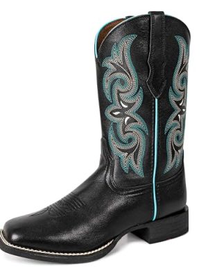 41oJCeMbaAL.jpg Women Western Boots Hand Painted, Square Toe, Full Grain Cowhide, 4-Layer Composite Sole(PLT203604)