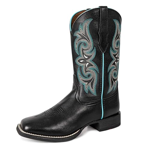 41oJCeMbaAL.jpg Women Western Boots Hand Painted, Square Toe, Full Grain Cowhide, 4-Layer Composite Sole(PLT203604)
