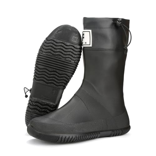 Midshaft Rain Boots Women, Waterproof Rubber Boots Men, Mid-Height Anti-Slip Lightweight Garden Shoes, Mid Calf Water Boots with