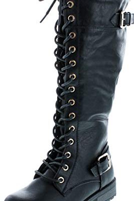 Mango 27 Womens Knee High Buckle Riding Boots