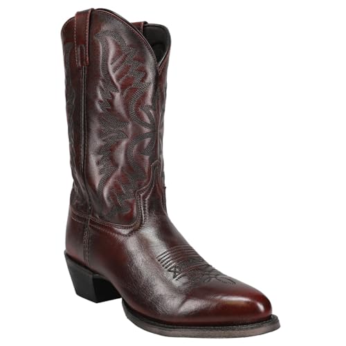 Black Birchwood Mens R Toe Western Boots 68450