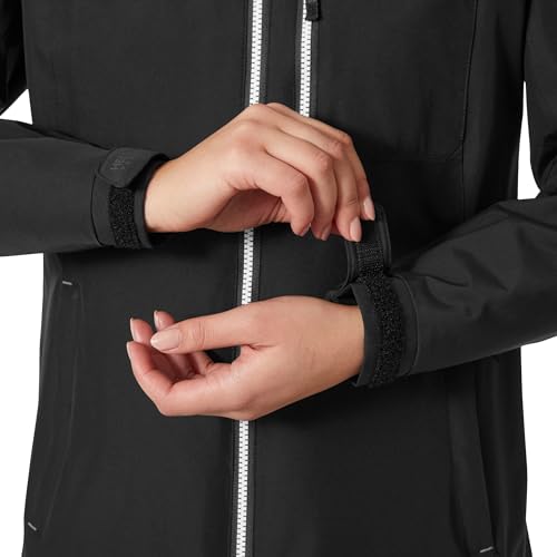 Helly Hansen Women's Long Belfast Lightweight Waterproof Windproof Breathable Raincoat Jacket with Hood