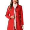 Women's Winter Single Breasted Peter Pan Collar Outwear Trench Coat