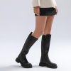 41rhh3mLKOL.jpg Women's Knee High Boots Fashion Platform Lug Sole Tall Riding Boots Comfortable Stretch Calf Dress Long Boots