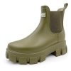 Unisex Ankle Chelsea Rain Platform Rubber Waterproof Boots 917
