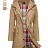 41vNh0X34PL.jpg Women's Waterproof Rain Jacket Long Raincoat Hooded Windbreaker Trench Coat