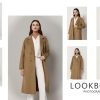 Women's Double Sided Blended Long Wool Pea Coat,Notch Lapel Overcoat Wool Jacket Long Trench Wool Dress Coat,Brown