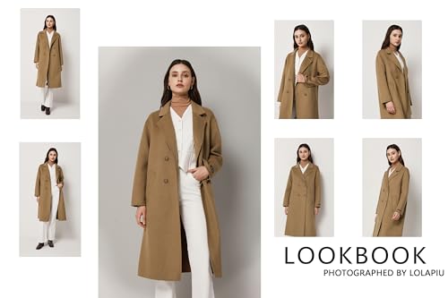 Women's Double Sided Blended Long Wool Pea Coat,Notch Lapel Overcoat Wool Jacket Long Trench Wool Dress Coat,Brown