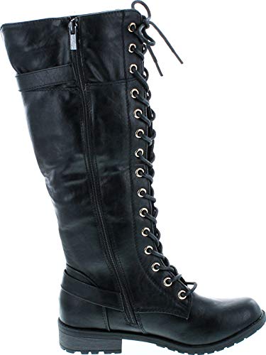 41xFa9ZlDEL.jpg Mango 27 Womens Knee High Buckle Riding Boots