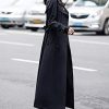 41zHWkqJ75L.jpg Women's Double Breasted Duster Trench Coat Slim Full Length Maxi Long Overcoat