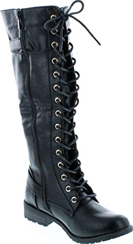 41zM2sIQYtL.jpg Mango 27 Womens Knee High Buckle Riding Boots