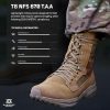TACTICAL T8 NFS 670 Military Combat Boots for Men and Women, Army, Air Force, AR670-1 Compliant Footwear, Lightweight, Suede