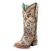 Corral Boot Company Womens Bone Inlay Studded Boot