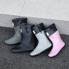 Midshaft Rain Boots Women, Waterproof Rubber Boots Men, Mid-Height Anti-Slip Lightweight Garden Shoes, Mid Calf Water Boots with