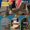 51I7gehh1WL.jpg Unisex-Adults Steel Toe Chelsea Boots, Men's Industrial Construction Shoes, Waterproof, Lightweight, Comfortable, Non-slip