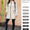 lightweight Rain Coat For Women Hooded Long Windbreaker Jacket Waterproof Packable Raincoat with Pockets S-XXL