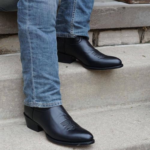 Mens Classic Round Toe Cowboy Boots H7001