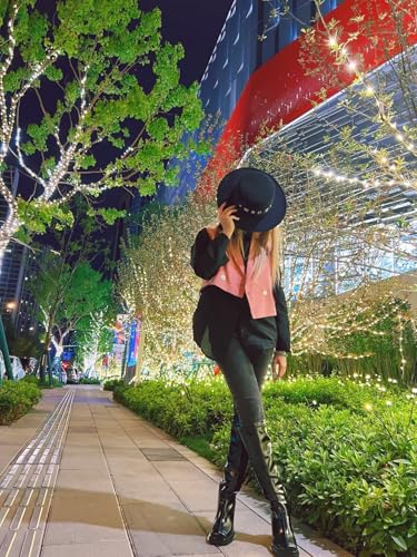 Fashion Knee High Boots Women Chunky Heel Square Toe Tall Boots for Women High Heel Black Side Zipper Long Boots