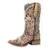 Corral Boot Company Womens Bone Inlay Studded Boot