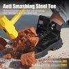 Steel Toe Boots for Men Women Comfortable Lightweight Work Boots for Men Industrial Construction Boot Non Slip Work Shoes